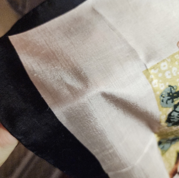 Vintage Shatung Thai silk rose scarf‎ NEW - Picture 6 of 11
